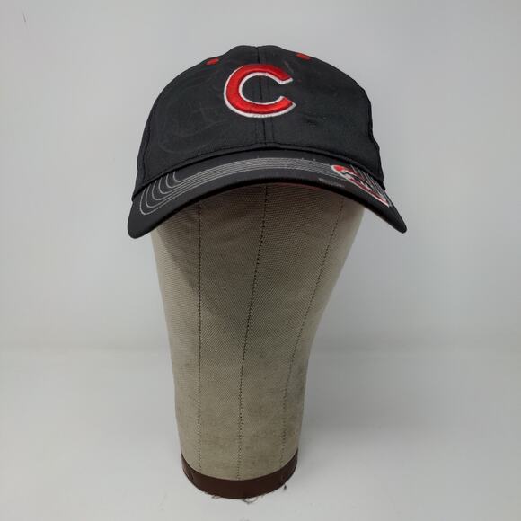 Fan Favorite MLB Chicago Cubs Strapback Hat Embroidered Logos Black Red OSFA - Picture 2 of 12